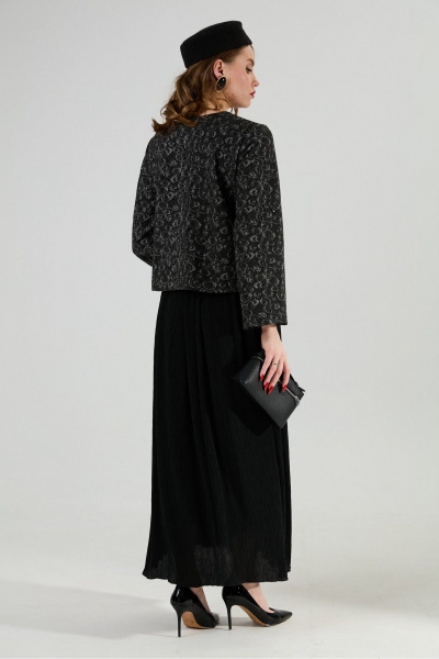 Платье NikVa 740-22 графитовая абстракция и чёрный - фото 7