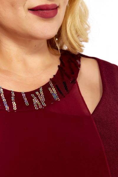 Платье Belinga 1237 бордовый - фото 6