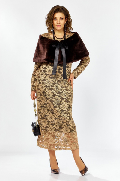 Болеро, платье Lady Secret 25305 золотой+черный - фото 2
