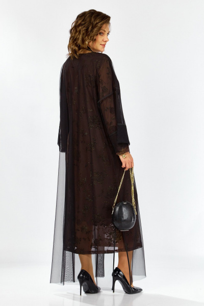 Кардиган, платье Lady Secret 25306 коричневый+черный - фото 5