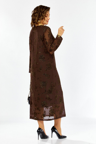 Кардиган, платье Lady Secret 25306 коричневый+черный - фото 9