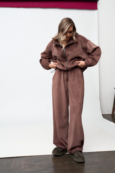 Брюки, джемпер Verita 2432 какао - фото 3