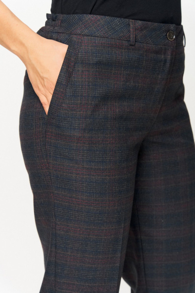 Брюки, жакет БелЭльСтиль 412-3_14_22+609-3_23_22 серо-коричневая клетка - фото 11