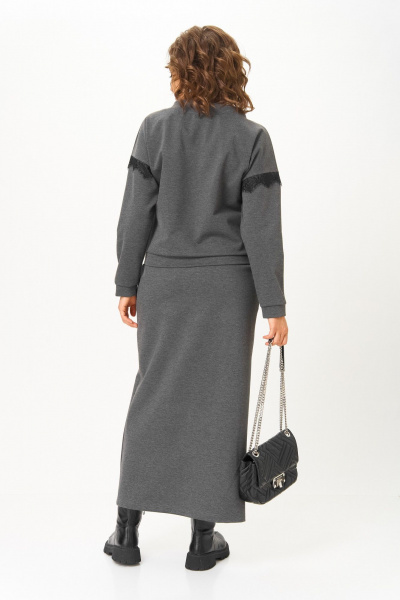 Джемпер, юбка Michel chic 1444 графитовый - фото 5