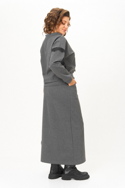 Джемпер, юбка Michel chic 1444 графитовый - фото 4