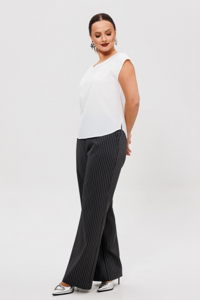 Блуза, брюки, жакет Mubliz 306 графит_полоска - фото 13