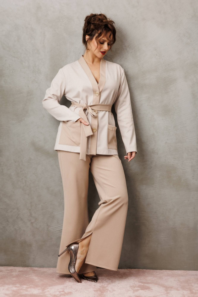 Брюки, жакет Anastasia 1290.1 капучино - фото 7