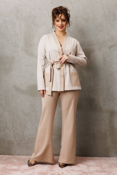 Брюки, жакет Anastasia 1290.1 капучино - фото 6