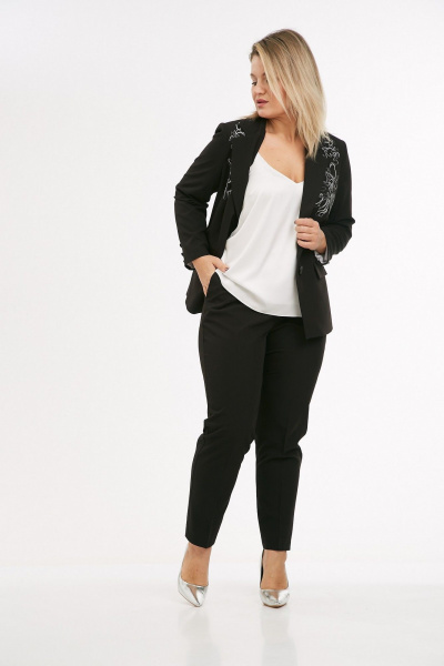 Брюки, жакет Takka Plus 25-258/1 черный - фото 5