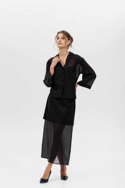 Блуза Romgil РТ0174-ХМ2 черный - фото 6