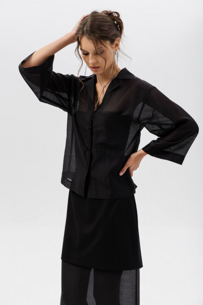 Блуза Romgil РТ0174-ХМ2 черный - фото 1