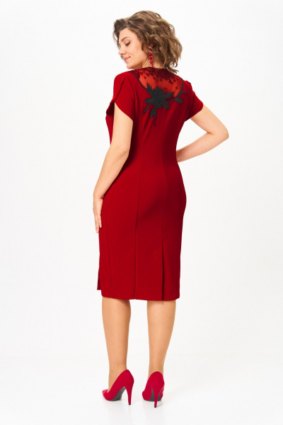 Платье Solomeya Lux 973Е вишня-черный - фото 4