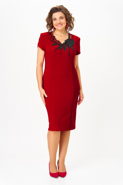 Платье Solomeya Lux 973Е вишня-черный - фото 2