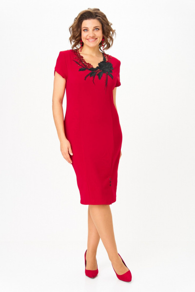 Платье Solomeya Lux 973В алый-черный - фото 5