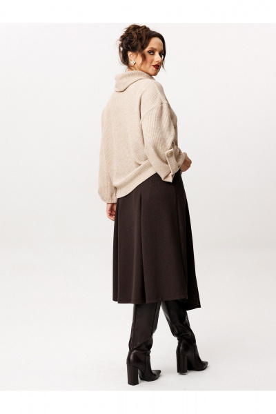 Юбка Liona Style 960 горький_шоколад - фото 4