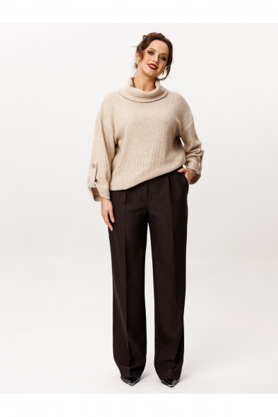 Брюки Liona Style 965 горький_шоколад - фото 1