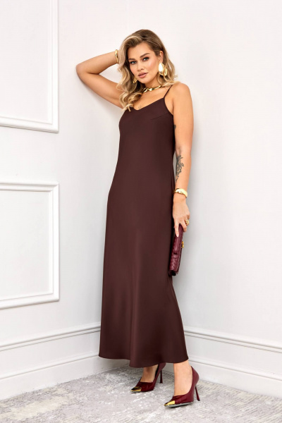 Накидка, платье AGATTI 5995-1 шоколад - фото 6