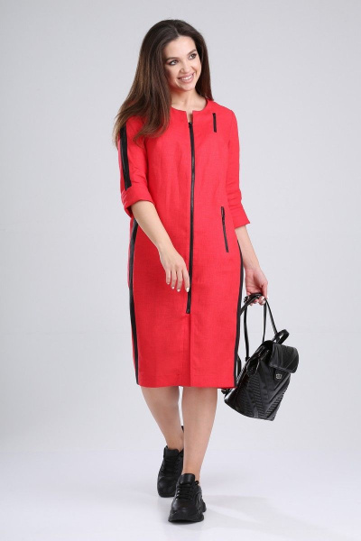 Платье MALI 419-008 красный+черный - фото 6