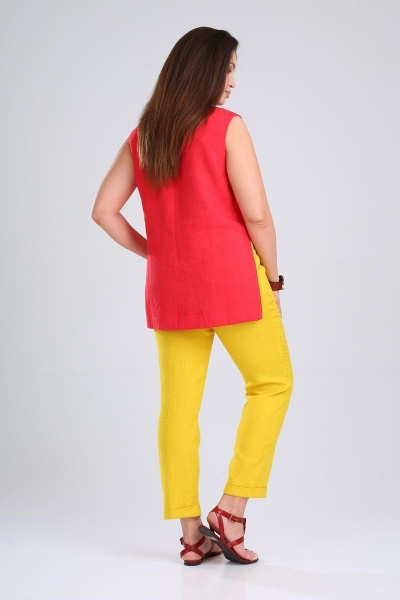 Блуза, брюки MALI 721-036 красный/желтый - фото 6