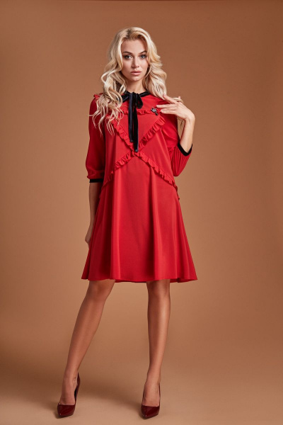 Платье MAX 587 красный - фото 1