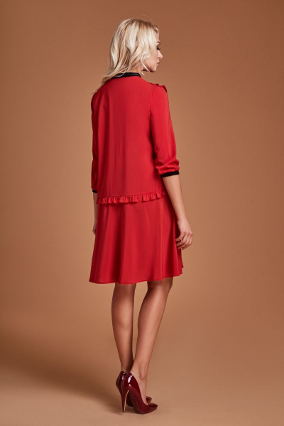 Платье MAX 587 красный - фото 2