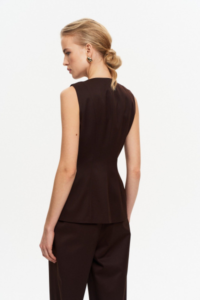 Жилет THE VERY 2432 горький-шоколад - фото 10