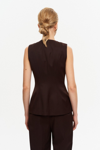 Жилет THE VERY 2432 горький-шоколад - фото 9