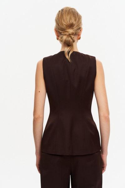 Жилет THE VERY 2432 горький-шоколад - фото 6