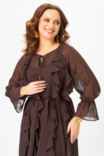 Платье БагираАнТа 1091 шоколад - фото 8