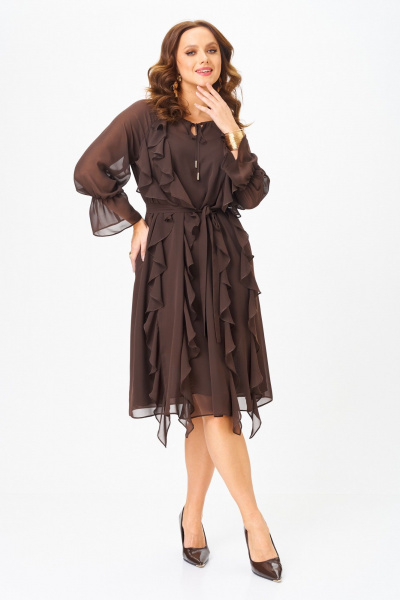 Платье БагираАнТа 1091 шоколад - фото 5