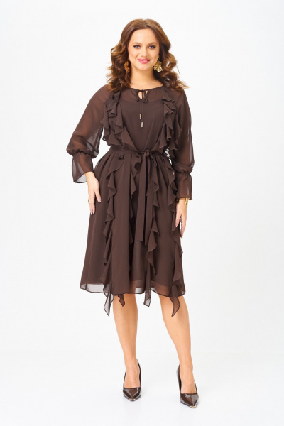 Платье БагираАнТа 1091 шоколад - фото 4