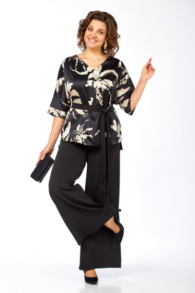 Блуза, брюки БагираАнТа 1092 черный - фото 6