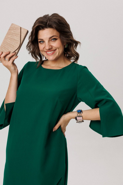 Платье Anelli 1786 изумрудный_ангел - фото 3