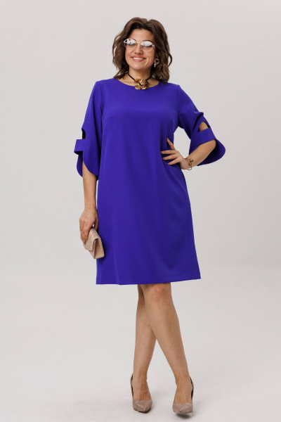 Платье Anelli 1785 васильковый_лес - фото 3