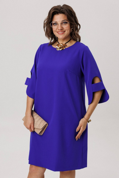 Платье Anelli 1785 васильковый_лес - фото 2