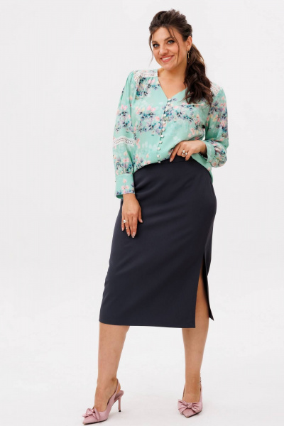 Юбка Anelli 1648 грифельный_силуэт - фото 6