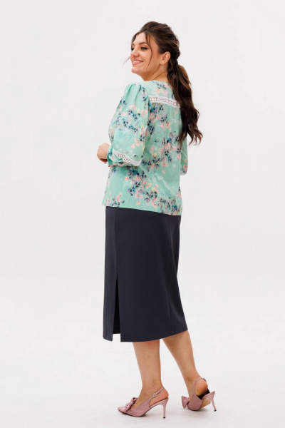 Юбка Anelli 1648 грифельный_силуэт - фото 4