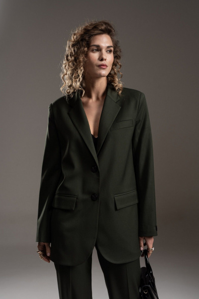 Брюки, жакет SILVERSPICE S-1311 зеленый - фото 9