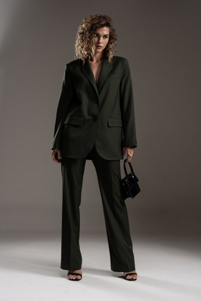 Брюки, жакет SILVERSPICE S-1311 зеленый - фото 2