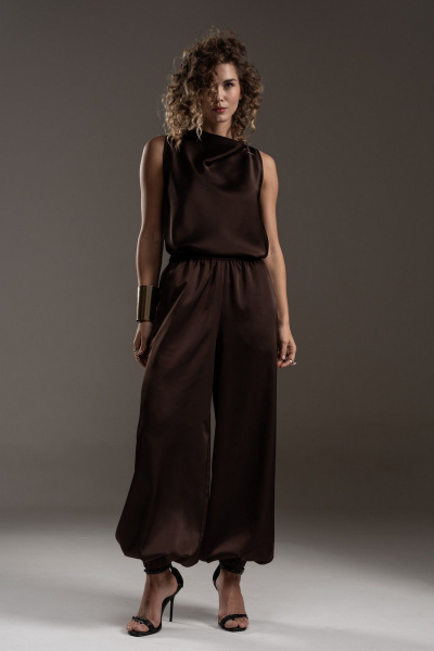 Брюки SILVERSPICE S-3527 шоколад - фото 4