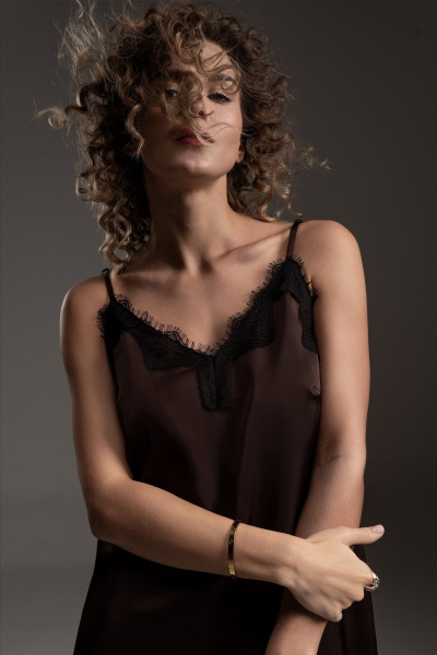 Платье SILVERSPICE S-5539 шоколад - фото 12