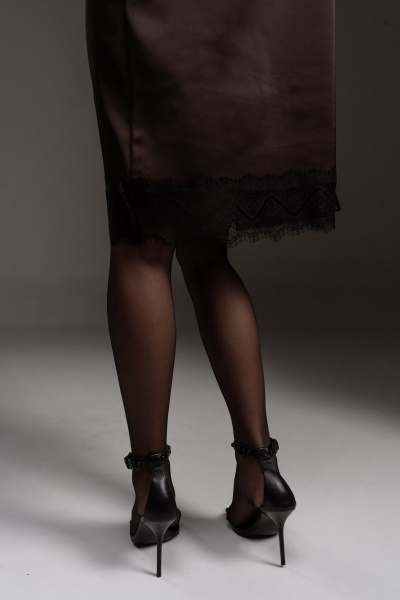 Платье SILVERSPICE S-5539 шоколад - фото 10