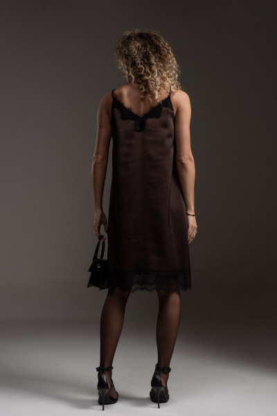 Платье SILVERSPICE S-5539 шоколад - фото 8