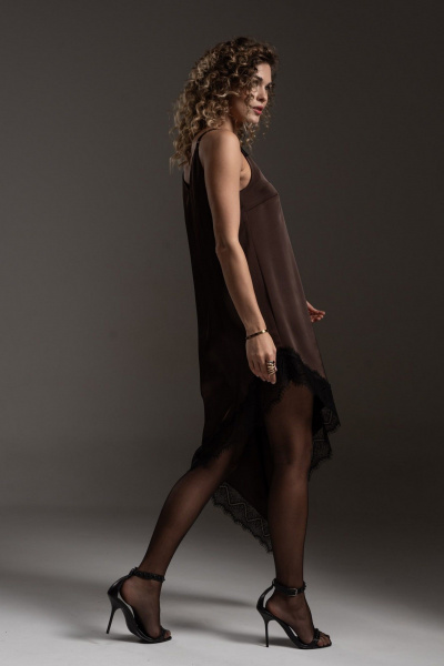 Платье SILVERSPICE S-5540 шоколад - фото 7