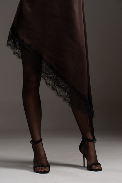 Платье SILVERSPICE S-5540 шоколад - фото 5