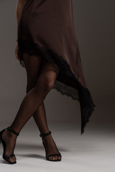 Платье SILVERSPICE S-5540 шоколад - фото 3