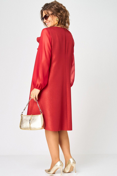 Платье EVA GRANT 7322А красный - фото 11