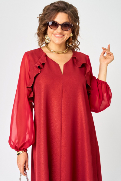 Платье EVA GRANT 7322А красный - фото 8