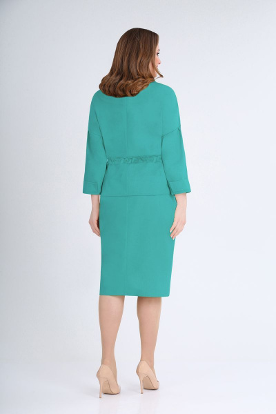 Блуза, жакет, юбка VOLNA 1193 бирюзово-зеленый - фото 3