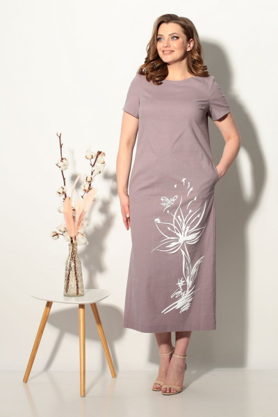 Платье Fortuna. Шан-Жан 699 серо-розовый.2 - фото 2